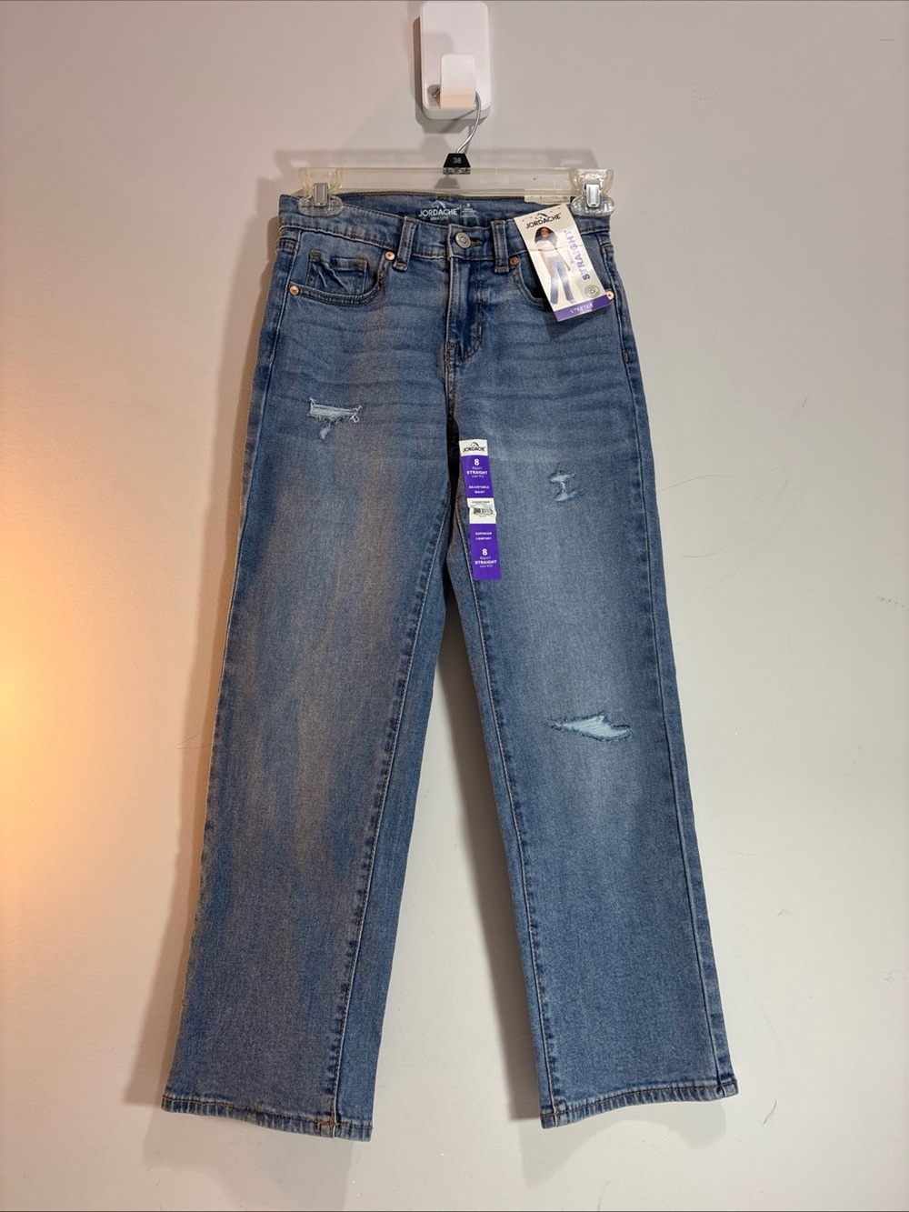 Jordache Girls High-Rise Straight Jeans - Blue 1108